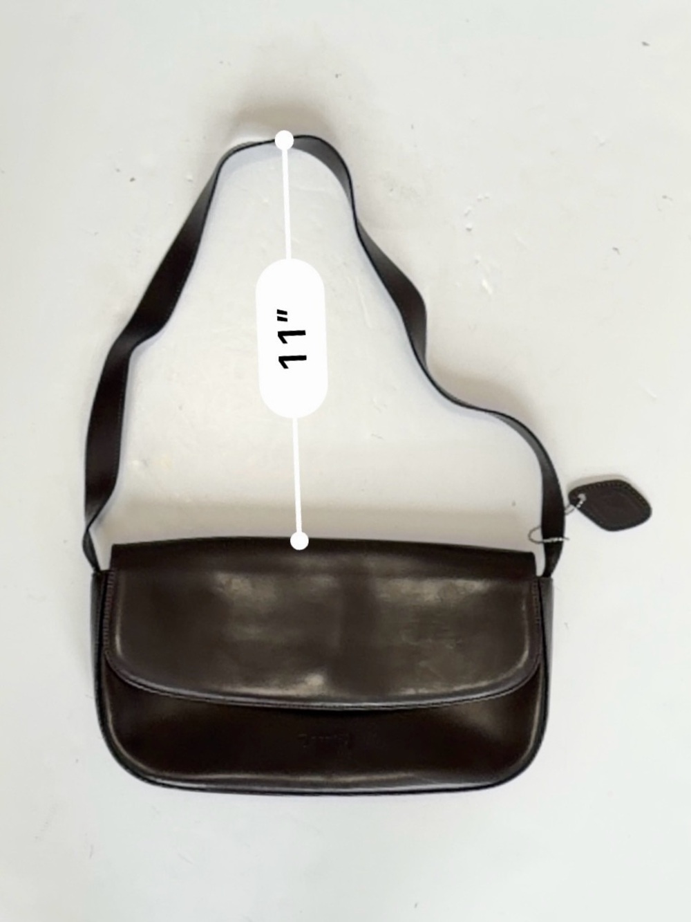 Vintage i santi Italian Leather Brown Shoulder Bag - Picture 4 of 13